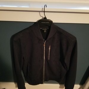 Banan republic faux suede bomber jacket